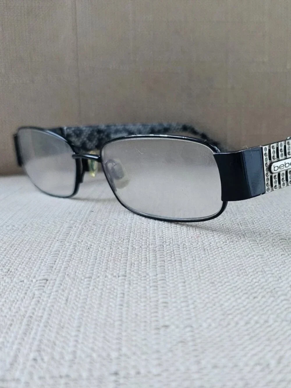 bebe Eyeglasses Black Patterned Arms Women's Eyewear Glasses Eyewear Desire